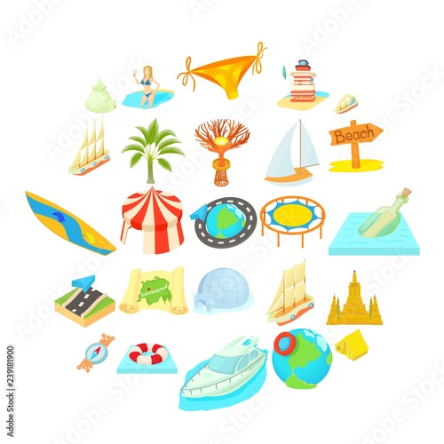Unstoppable fun icons set. Cartoon set of 25 unstoppable fun vector icons for web isolated on white background