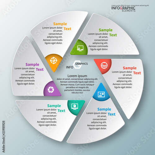 Abstract 3D Paper Infographics. Business template .Vector illustration