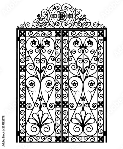 forged iron gate