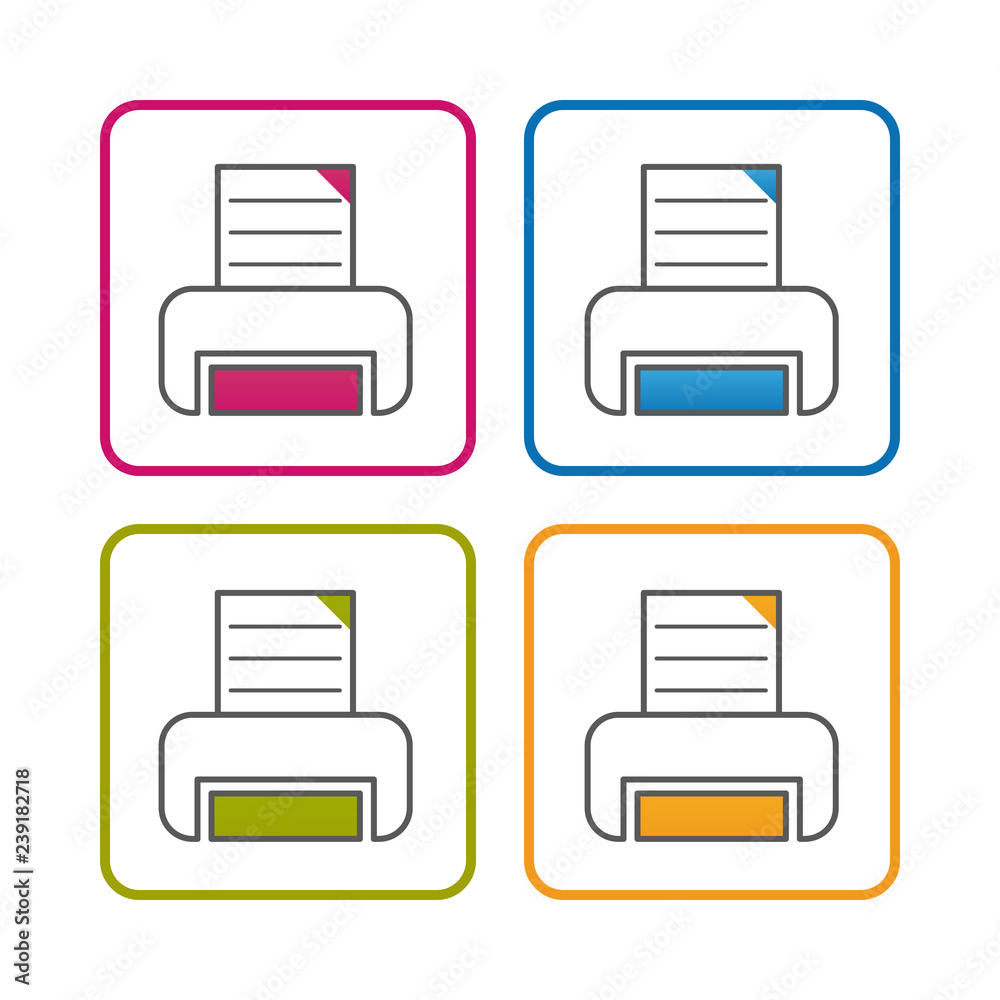 Printer - Outline Styled Icon - Editable Stroke - Vector Illustration - Isolated On White Background Printer - Outline Styled Icon - Editable Stroke - Vector Illustration - Isolated On White Background