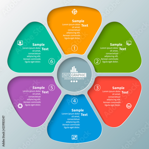 Abstract 3D Paper Infographics. Business template .Vector illustration