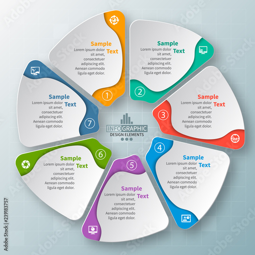 Abstract 3D Paper Infographics. Business template .Vector illustration