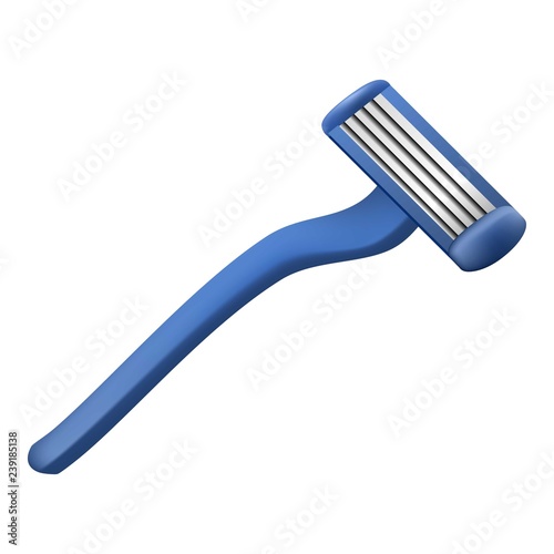 Razor blade icon. Realistic illustration of razor blade vector icon for web design