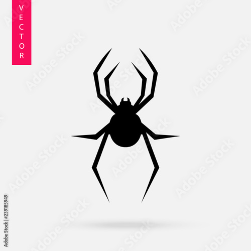 Spider icon, logo on white background