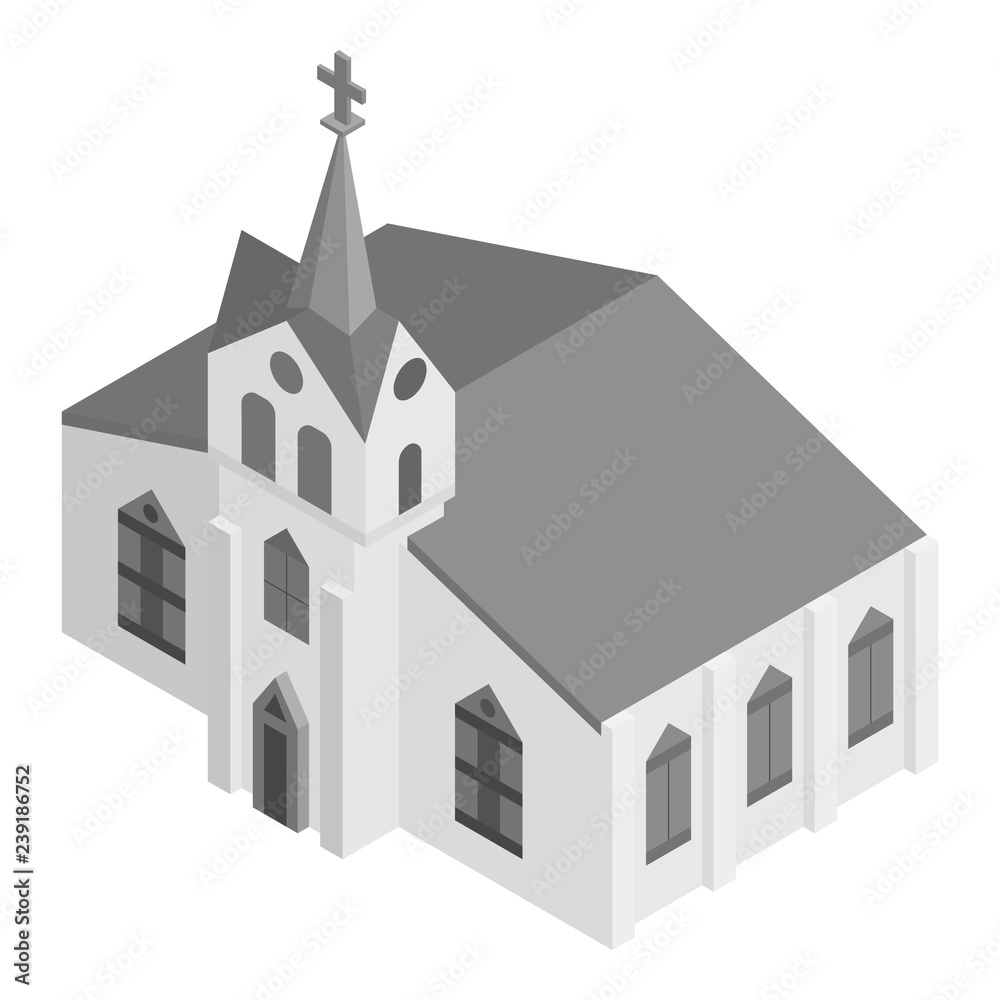 Church bell tower icon. Isometric of church bell tower vector icon for web design isolated on white background Church bell tower icon. Isometric of church bell tower vector icon for web design isolated on white background