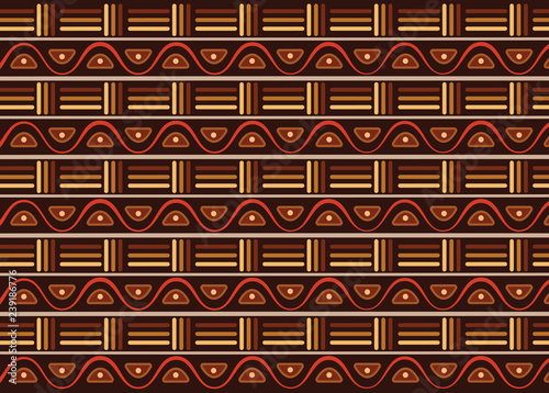 Aboriginal art vector seamless pattern background. 