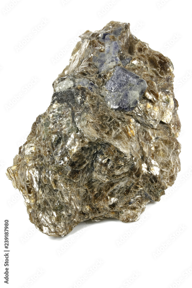 sapphire nestled in bedrock from Afghanistan isolated on white background sapphire nestled in bedrock from Afghanistan isolated on white background
