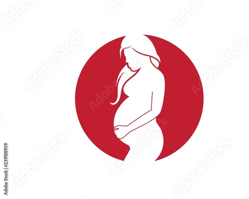 beauty pregnant women vector icon