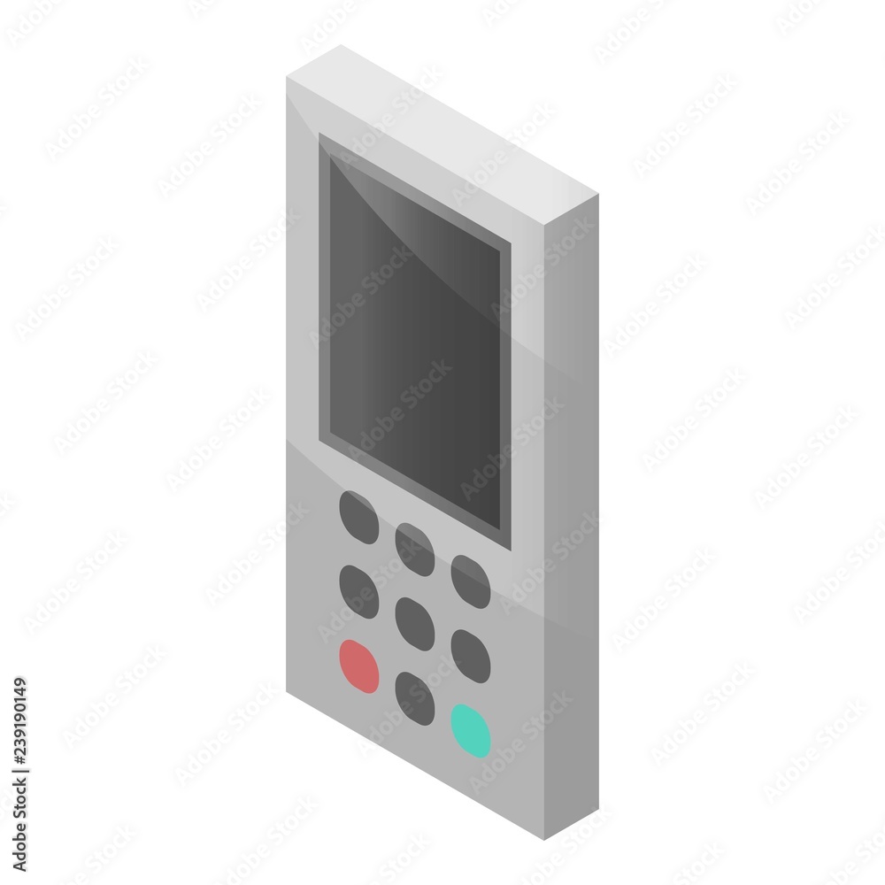 Conditioner remote controller icon. Isometric of conditioner remote controller vector icon for web design isolated on white background Conditioner remote controller icon. Isometric of conditioner remote controller vector icon for web design isolated on white background
