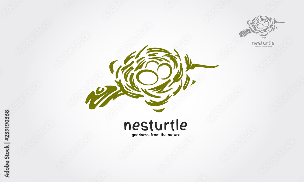 Underwater turtle in abstract style for logo design or icon design - Vector Underwater turtle in abstract style for logo design or icon design - Vector