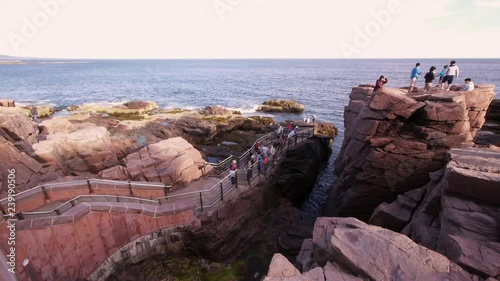 Thunder Hole at Acadia National Park in Maine, USA. Wide shot