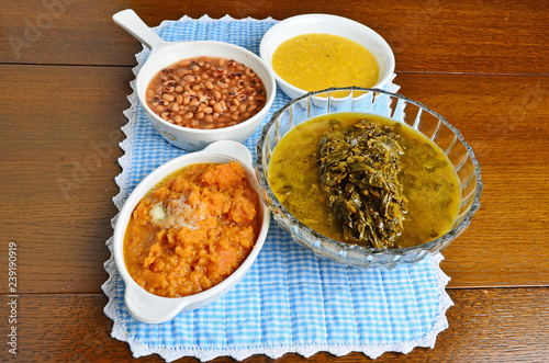 Soul Food on Antique Oak Table