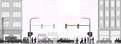 Traffic jam in the metropolitan city