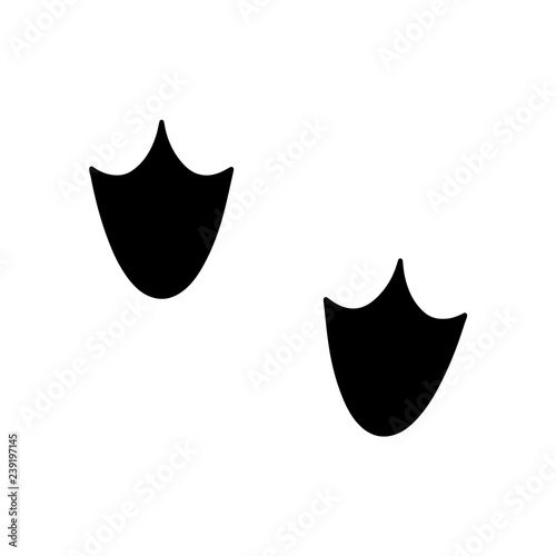 duck tracks. Vector illustration