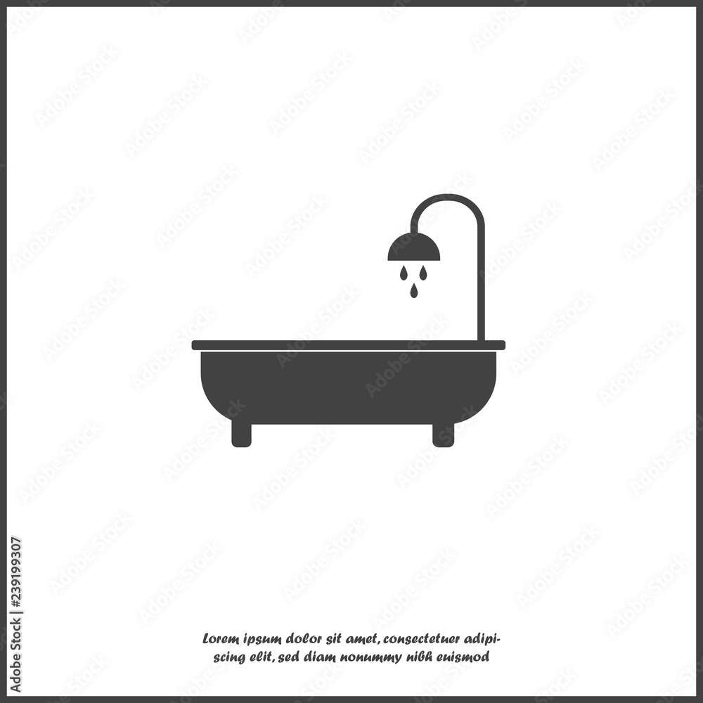 Vector icon having shower or bathroom in the room. Vector icon illustration bathroom on white isolated background. Layers grouped for easy editing illustration. For your design. Vector icon having shower or bathroom in the room. Vector icon illustration bathroom on white isolated background. Layers grouped for easy editing illustration. For your design.