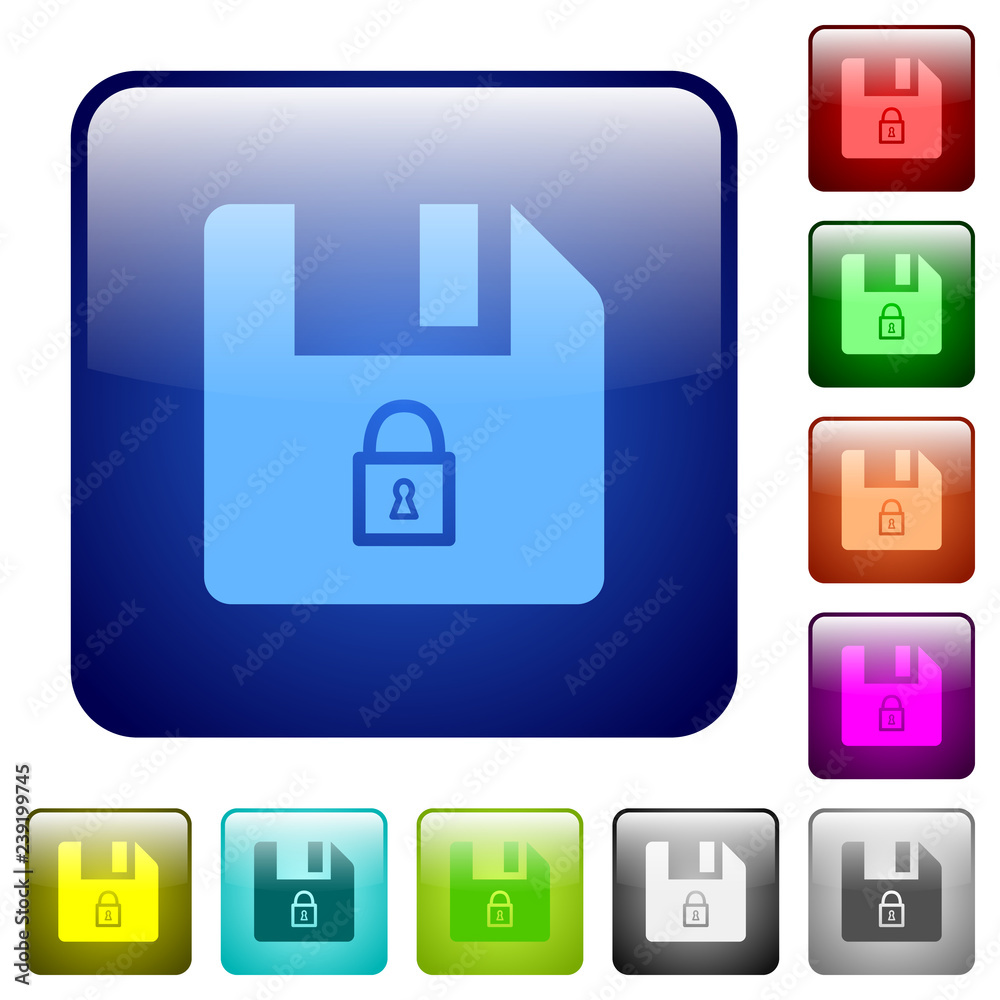Lock file color square buttons Lock file color square buttons