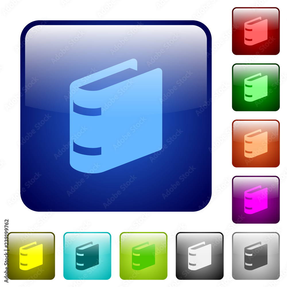 Single book color square buttons Single book color square buttons
