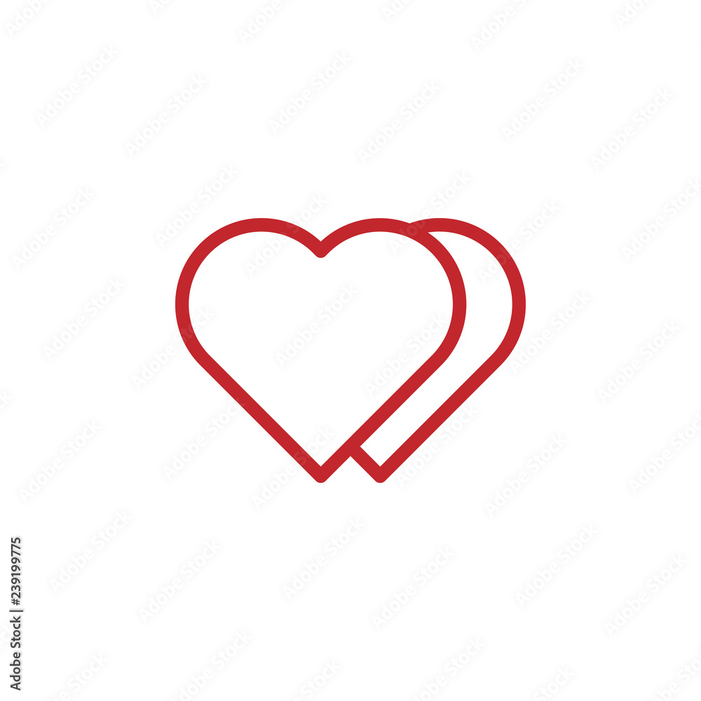 Heart colored icon on white background. Can be used for web, logo, mobile app, UI, UX Heart colored icon on white background. Can be used for web, logo, mobile app, UI, UX
