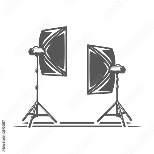 Photo studio element isolated on white background