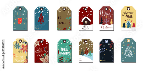 Christmas tags cute collection