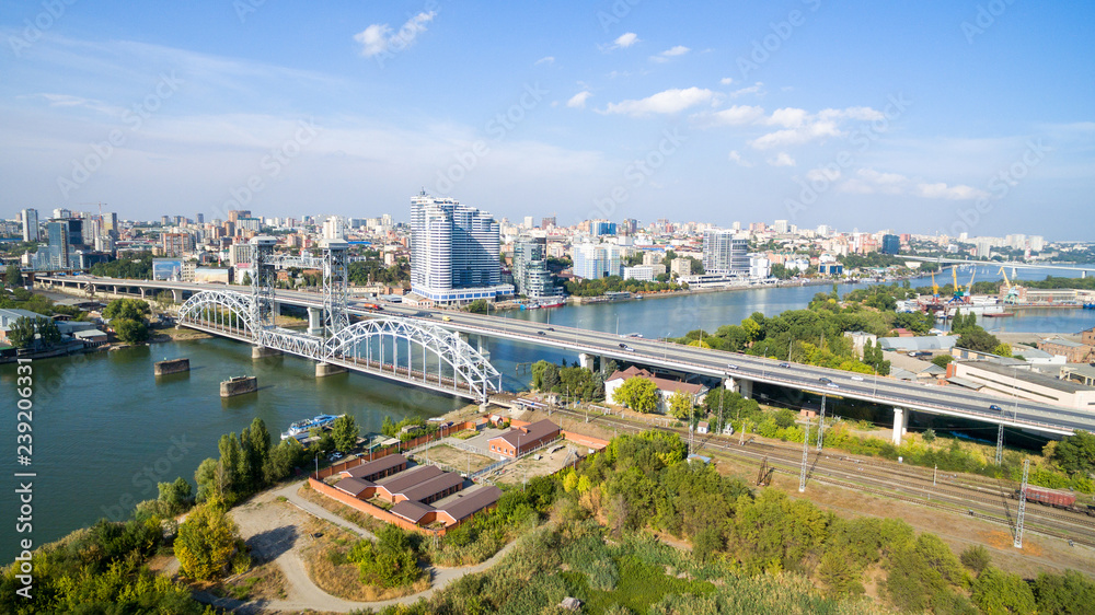 Obraz premium Automobile interchange at the southern entrance to Rostov-on-Don. Russia