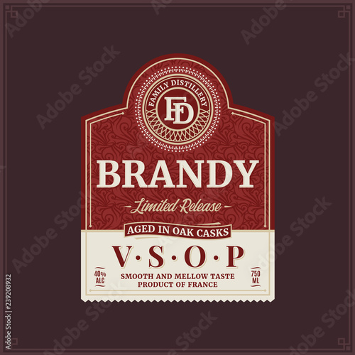 Brandy label template