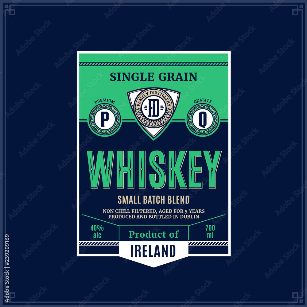 Whiskey label template Whiskey label template