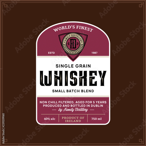 Whiskey label template