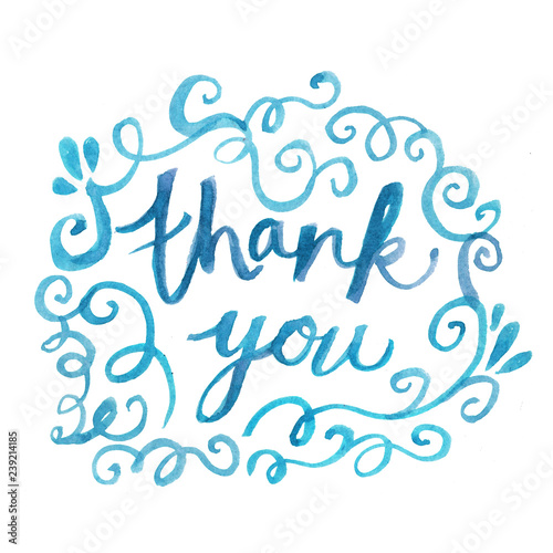 Cute Watercolor Thank You Note Card Background
