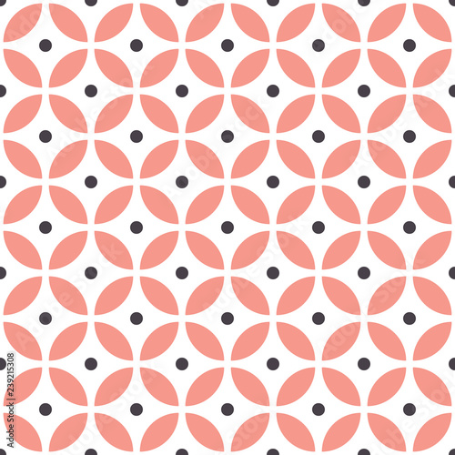 Abstract seamless geometric pattern in scandinavian style. Pastel color vector wallpaper.