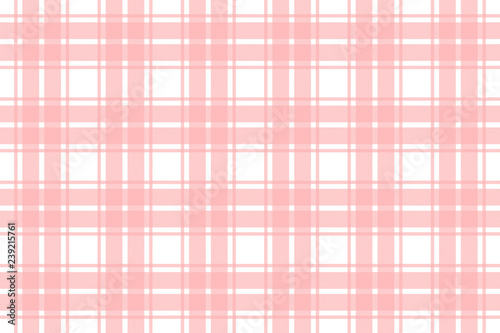 Plaid, tartan, check pattern pink and white. Design for wallpaper, fabric, textile, wrapping. Simple background