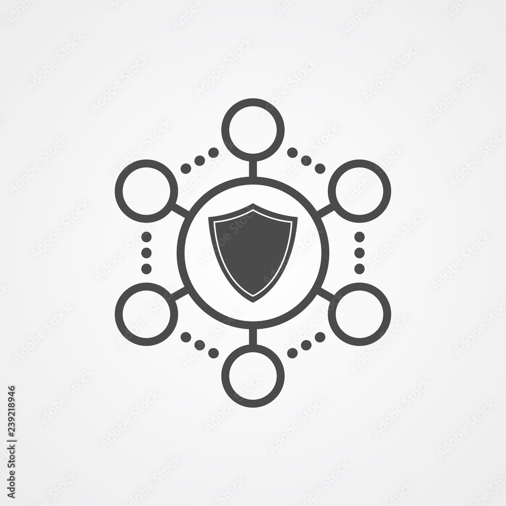Network protection vector icon sign symbol Network protection vector icon sign symbol