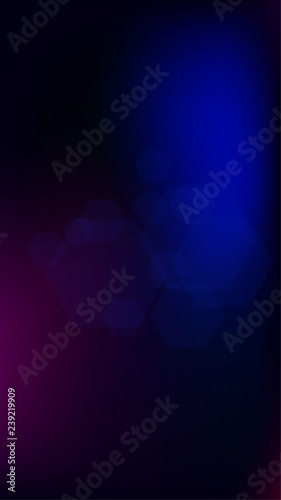 Blockchain Technology Background. Futuristic Cyberspace with Hexagon Fractals. Vertical Template BG for Mobile Device. Digital Tehnology Backdrop. Vector  Technology Blockchain Background. © litvinovaelena86