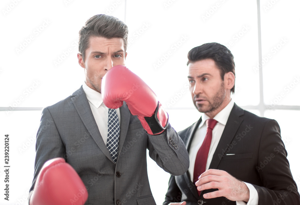 two purposeful businessmen are in the office two purposeful businessmen are in the office