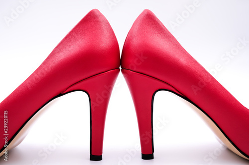 red shoes isolated on white background