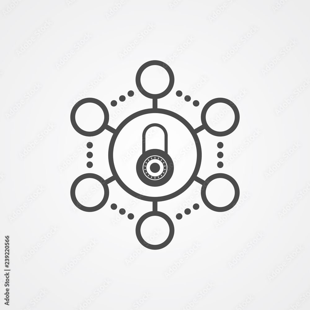 Network protection vector icon sign symbol Network protection vector icon sign symbol