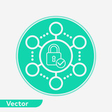 Network protection vector icon sign symbol