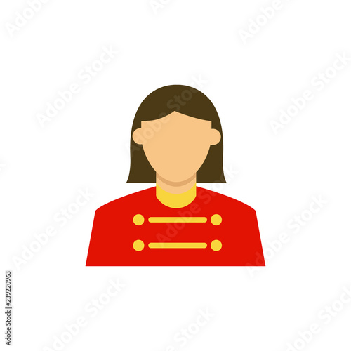 Porter. The women who wears bags at the hotel. Hotel. Vector illustration. EPS 10.