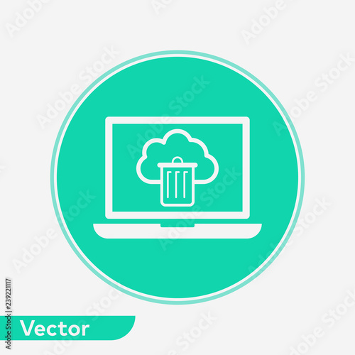 Cloud computing vector icon sign symbol