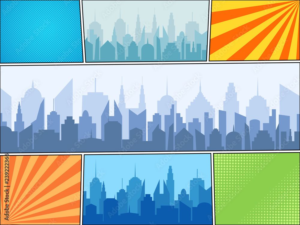 Obraz premium Comic book bright composition