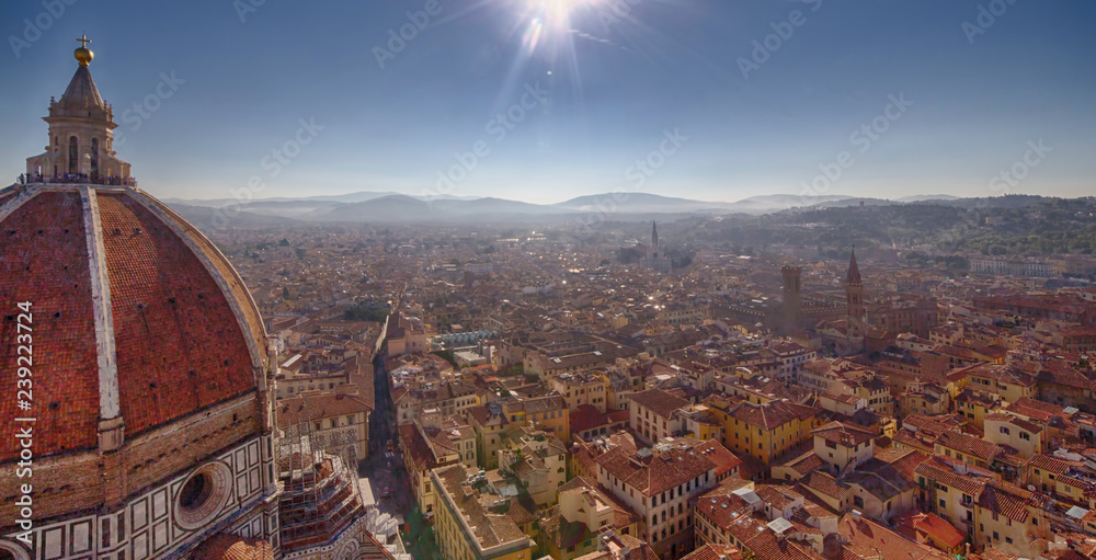 panoramic view of florence italy