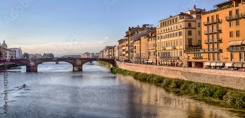 view of the river in florence italy