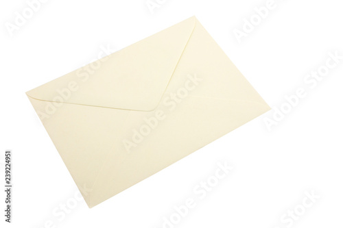 Envelope document on white background
