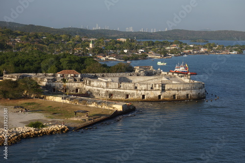 view of port of Cartagena Columbia