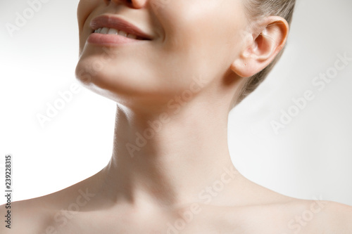 women's beautiful neck with neckline for jewelry