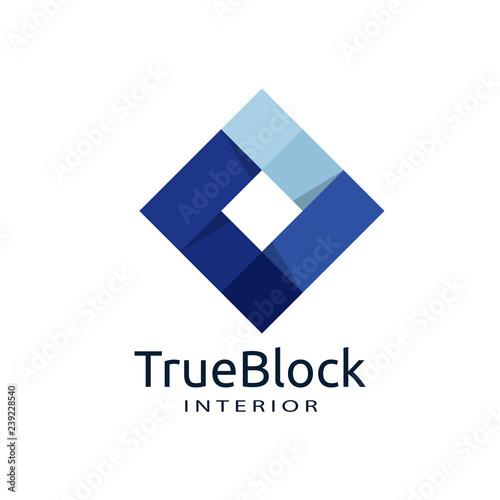 tile wall logo icon for carpet, floor, ceramic industry. hexagon square abstract symbol. minimal sign concept design template vector illustration.
