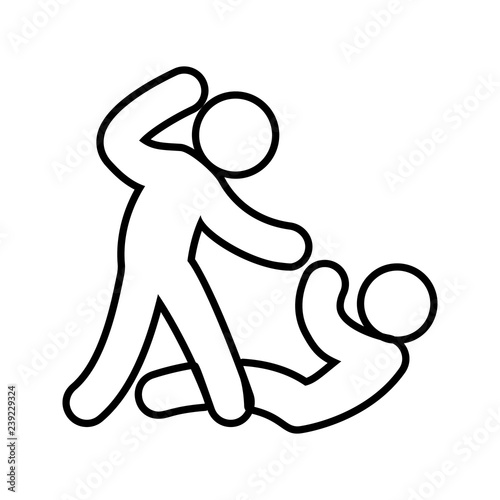 bashing icon. Element of Fight for mobile concept and web apps icon. Thin line icon for website design and development, app development