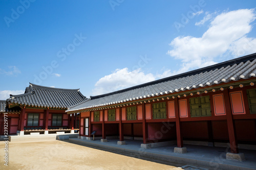 Hwaseong Temporary Palace. Suwon Hwaseong Fortress is a fortress wall during the Joseon Dynasty and is a World Heritage Site owned by Korea. © photo_HYANG