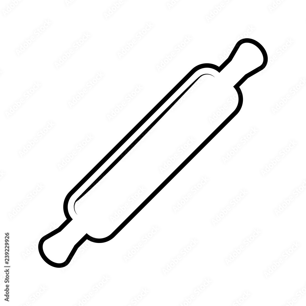 rolling pin icon. Element of kitchen tools for mobile concept and web apps icon. Thin line icon for website design and development, app development rolling pin icon. Element of kitchen tools for mobile concept and web apps icon. Thin line icon for website design and development, app development