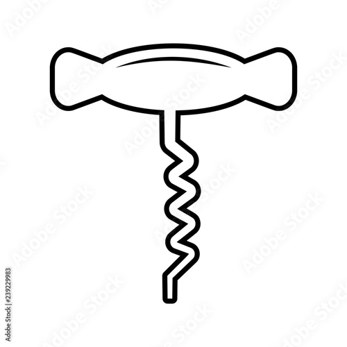 corkscrew icon. Element of kitchen tools for mobile concept and web apps icon. Thin line icon for website design and development, app development